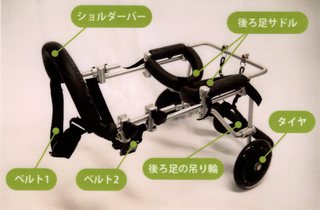 愛犬用車椅子「わんだふるウォーカー」