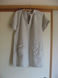 リネンのステッチワンピース 2010/08/01 18:45:25