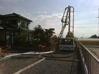 駐車場のコンクリート打ち…　浜松市S様邸 2011/04/01 08:47:14