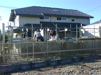 大きいカーポート工事 2010/11/18 09:19:34