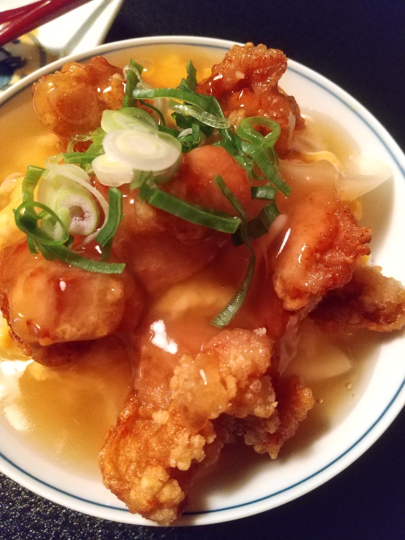 鶏唐揚げ甘酢あんかけ丼