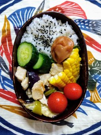 自分べんとう56夏野菜弁当2 2024/06/13 05:52:00
