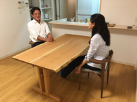 M様邸 ブックマッチテーブルAwaza2