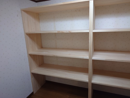 棚板加工、取り付け工事