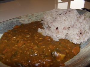 自家野菜と２種類のソーセージカレー☆☆☆