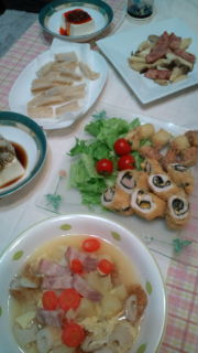 ササミチーズとレンコン揚げ