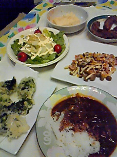 ハッシュドビーフとお豆腐