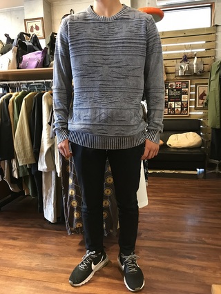 メンズ　ネイティブ柄綿ニットシリーズ入荷♬