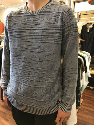 メンズ　ネイティブ柄綿ニットシリーズ入荷♬