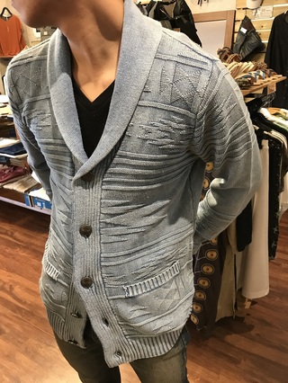 メンズ　ネイティブ柄綿ニットシリーズ入荷♬