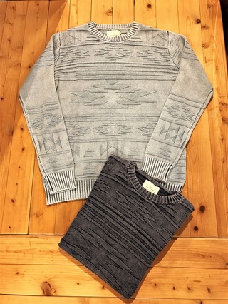 メンズ　ネイティブ柄綿ニットシリーズ入荷♬