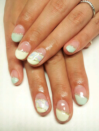 お祭りネイル☆パステルパープル￥4.800