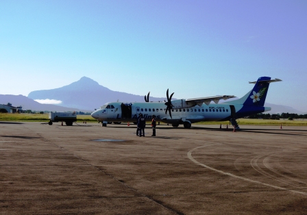 機中からのメコンの大地　（ラオスの旅）
