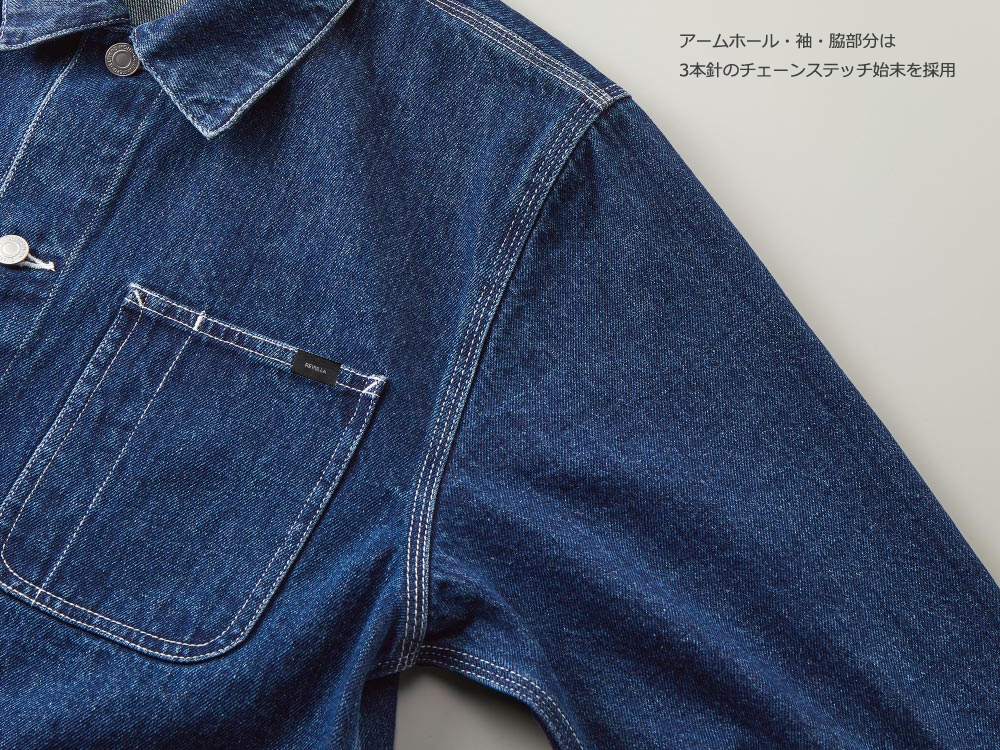 デニム カバーオールジャケット size：【M/L/XL】 - REVOLLA