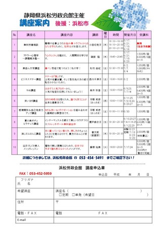 浜松労政会館だより　第１号発行