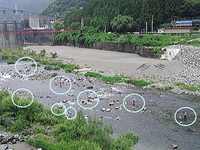 秋葉ダム下の状況♪ 2013/07/21 09:28:49