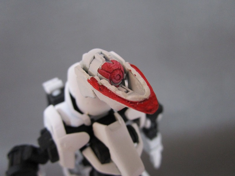 【HG】　グレイズ改造 エヴァ サーフェーサー白で塗っちゃう