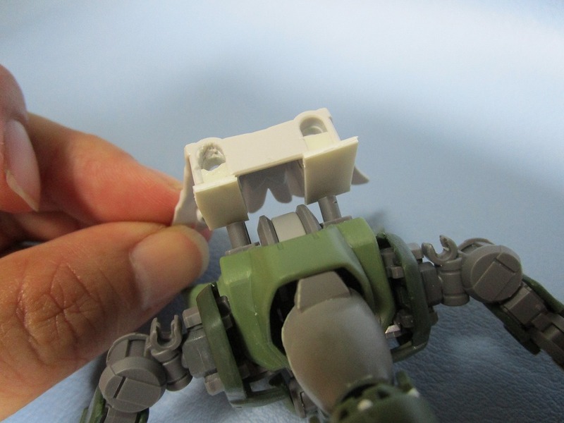 【HG】　グレイズ改造 エヴァ　羽の取り付け　スカイハイウイングス