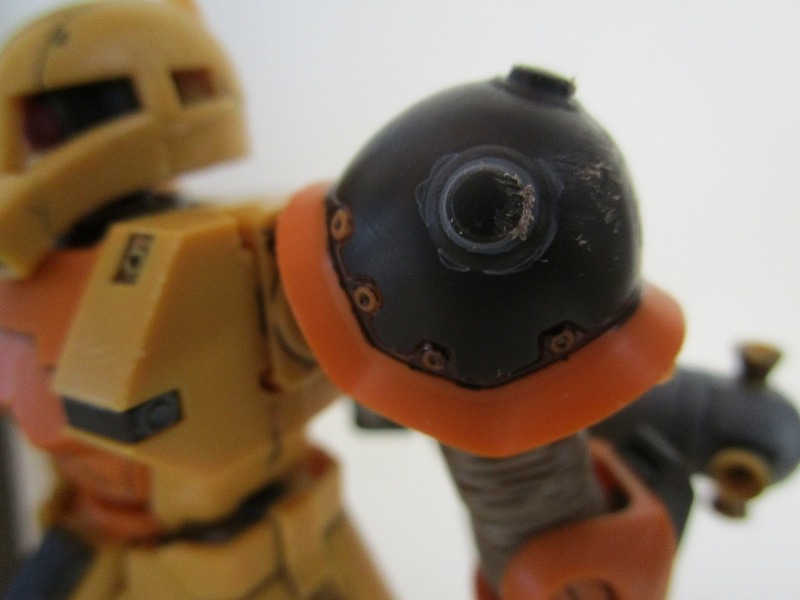 【HG】　ザクI　サンダーボルト シール貼り付け　ヤスリでダメージ加工
