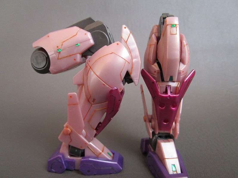 【HG】　ガンダムダブルオースカイHWS（トランザムインフィニティモード）デザインナイフでスジボリ　脚部追加