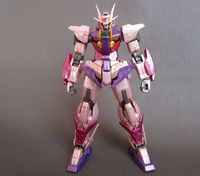 【HG】　ガンダムダブルオースカイHWS（トランザムインフィニティモード）デザインナイフでスジボリ 追加　完成