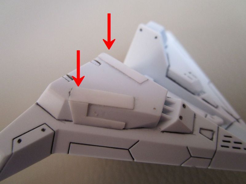 【SD】　 Ξガンダム　改造プラ板でディティール