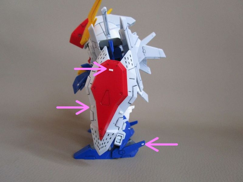 【SD】　 Ξガンダム　改造0.5mmプラ板でディティール情報量UP