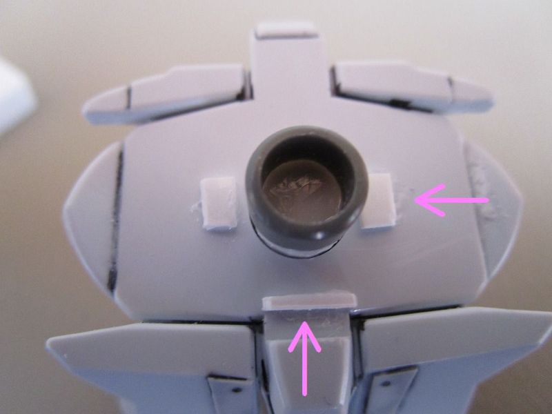【SD】　 Ξガンダム　改造自作部品のディティールアップと足の可動範囲アップ