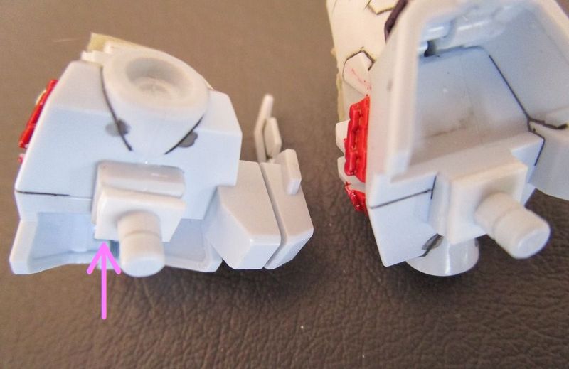 【SD】　 Ξガンダム　改造自作部品のディティールアップと足の可動範囲アップ
