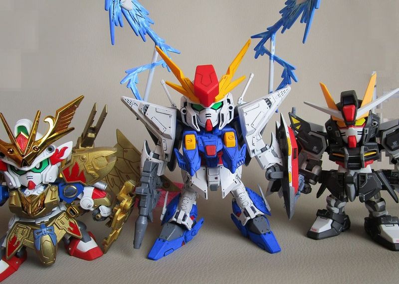 【SD】　 Ξガンダム　ギャルセゾンとメッサー　ダイソーのアクリルガッシュ