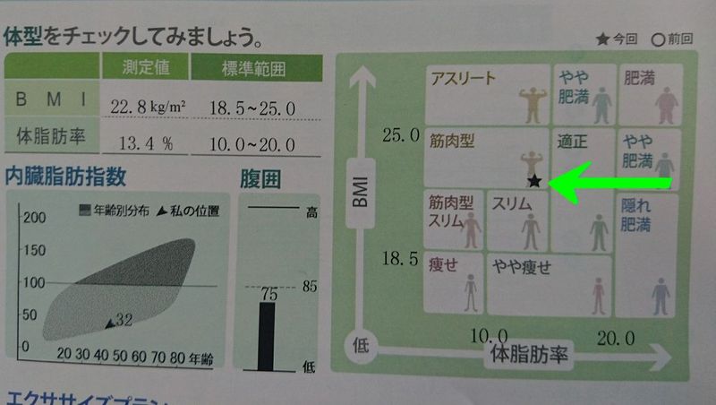 地元のイベント　体脂肪率