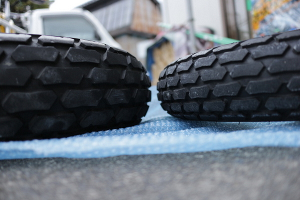 バンバンをいじる　フロントタイヤのファット化編