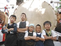 子供たちの憧れの大太鼓　弁天神社祭典