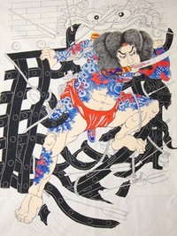 ◆浪裡白跳張順・祝旗の制作(3)