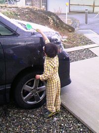 朝起きてﾋﾞｯｸﾘ、雪!! 2012/03/25 08:37:16