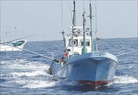 舞阪港カツオ漁　大海原の父子船　妙将丸