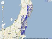 東北関東東日本巨大地震_通行実績有り道路 2011/03/15 12:41:39