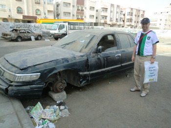 Driving in Jeddah.