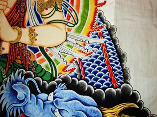 ◆半被裏地・大日如来図の制作。。。7