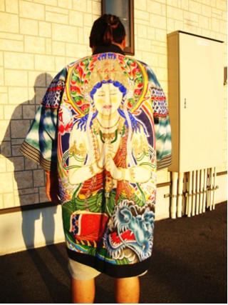 ◆祭り法被・特注裏地絵【登龍門と大日如来】