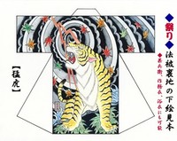 ◆半纏の裏地見本絵【虎図】