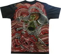 ◆風神と赤龍図・手描きTシャツ◆