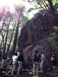 恵那　笠置の岩場　視察