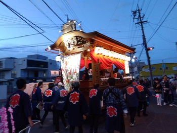 今日は中泉八幡宮祭典の前夜祭