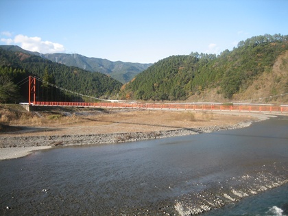 気田川（穿入蛇行河川）
