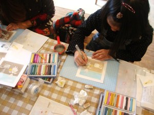 anne nonneさんでパステルなごみアート体験会♪