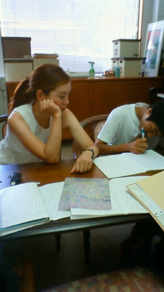 夏休みの勉強中！