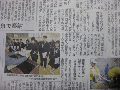 本日３月１５日の静岡新聞朝刊