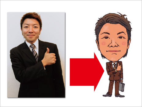 そっくりな似顔絵できます