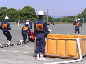 豊橋消防団・操法放水大会
